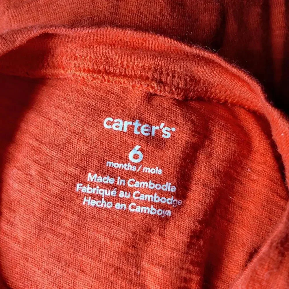Carter's 3 Piece Baby Boy 6m Top Bundle 100% Cotton Red Blue NWOT